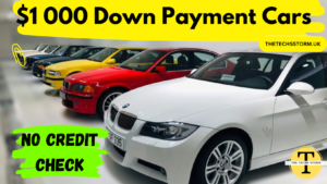 $1 000 down payment cars no credit check